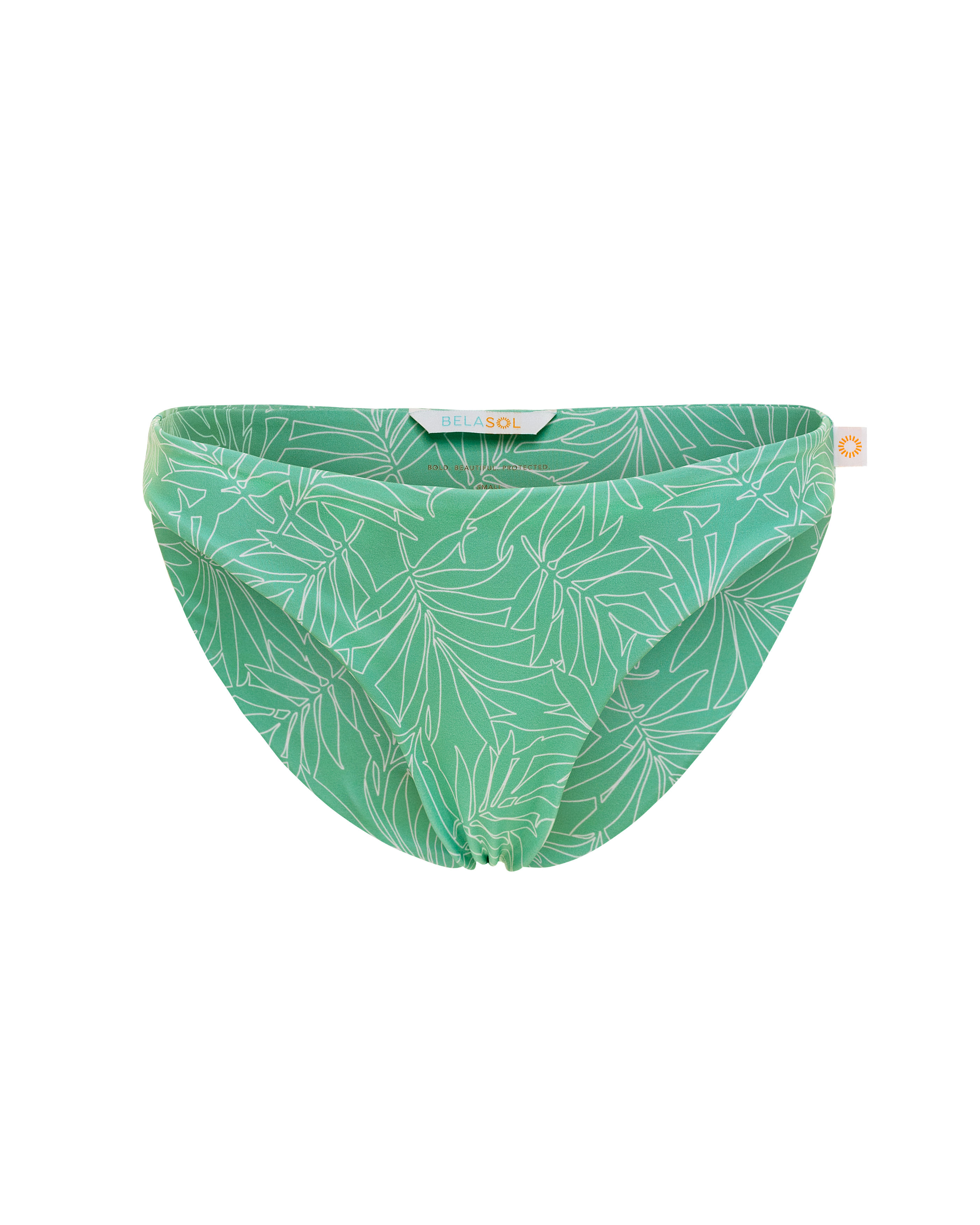 palmetto uv protection spf bikini bottom_needle palm turquoise